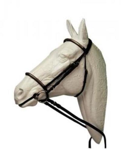 CABEZADA SUHIS ADORNOS METÁLICOS SIN CIERRABOCAS RIENDAS LISAS