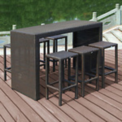 CONJUNTO BAR JARDIN RATTAN BARR+6 TABURE