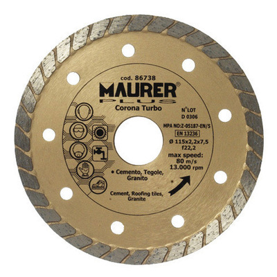 DISCO DIAMANTE MAURER CONT.TURBO 115mm