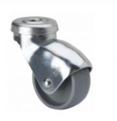 Rueda con soporte giratorio de acero estampado 13/30L19