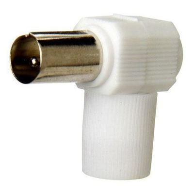 19020170 Conector Tv Macho Acodado 9,5 mm.