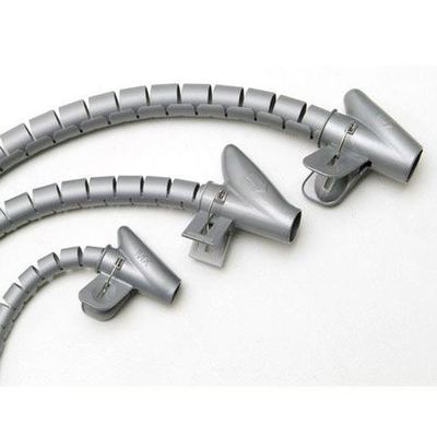 Organizador Cables+clip Gris 25mm 2,5mts