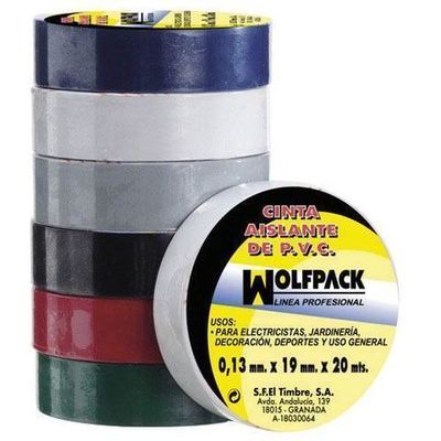 Cinta Aislante Wolfpack 20x19 Roja