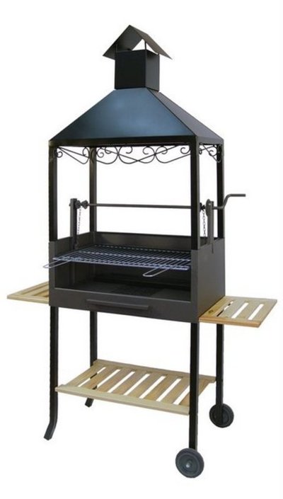 BARBACOA CHIMENEA C/RUEDAS-ELEVADOR PARR