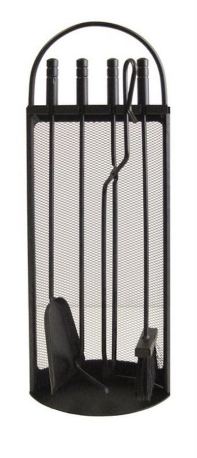 JUEGO CHIMENEA ARCO-MALLA (UTILES NEGROS)