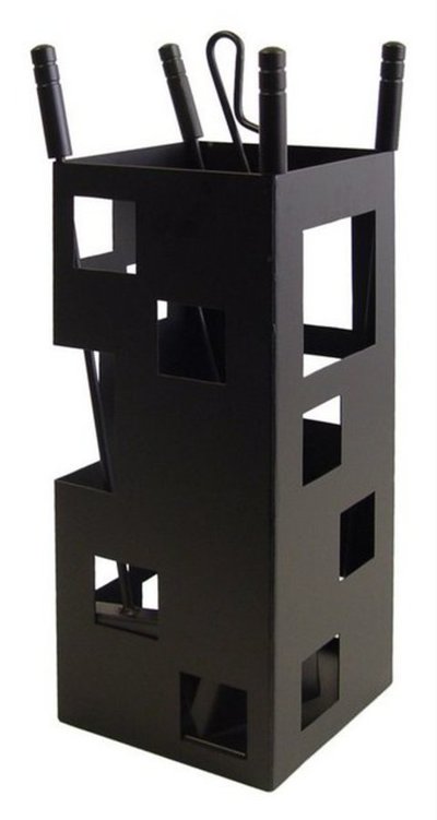 JUEGO CHIMENEA CUADRADO (UTILES NEGROS)