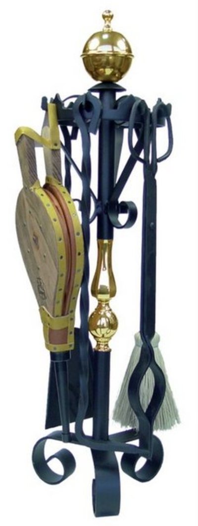 JUEGO CHIMENEA CUADRADO (UTILES NEGROS)