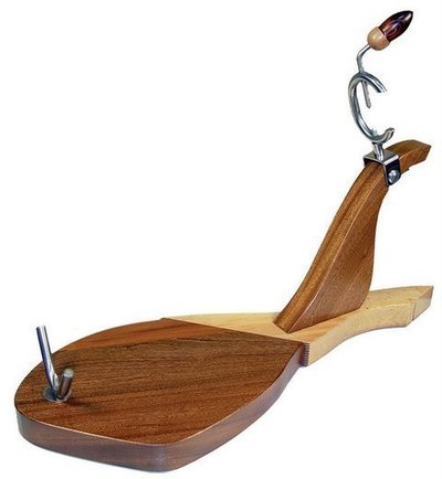 SOPORTE JAMONERO JAMON INOX PATA MADERA