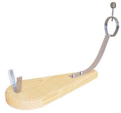 SOPORTE JAMONERO INOX. 490X220 MM.