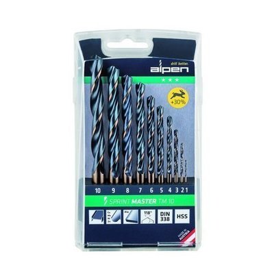 09083805 Estuche Brocas Alpen Hss Sprint Master 10 Piezas