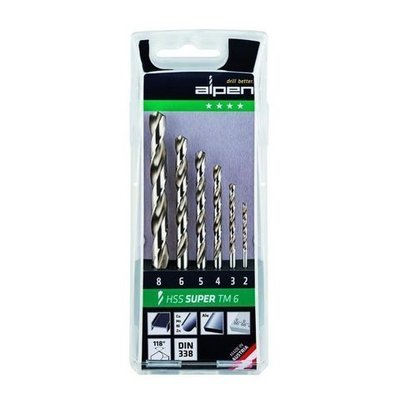 09083820 Estuche Brocas Alpen Hss Pro 6 Piezas