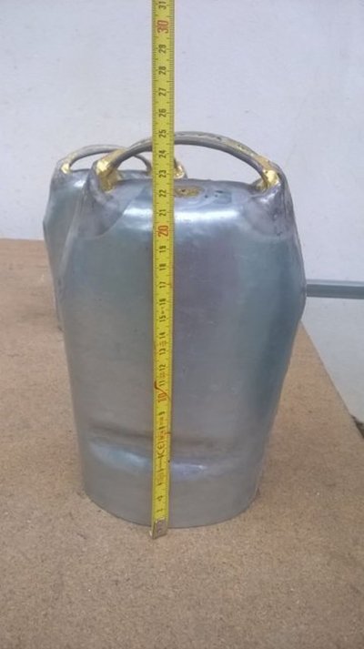 Cencerro Chapa Galvanizada en Caliente 23 cm.