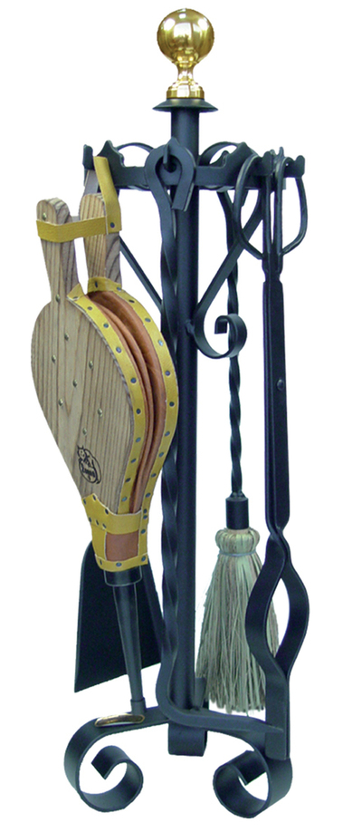 10009 CHIMENEA 5 PIEZAS (fuelle)  70 CMS. Barnizado .LATON