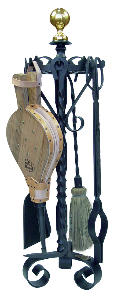 JUEGO CHIMENEA 5 PIEZAS 70 CMS. Barnizado LATON