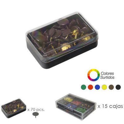 Chinchetas Colores Surtidos (Caja 70 Unidades)