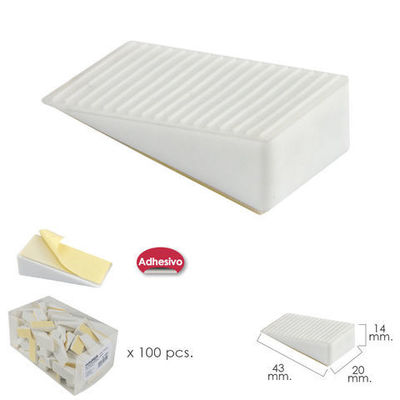 Cuña Puerta Plastico Blanca 43x20x14 (alt.) mm.
