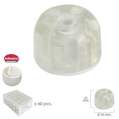 Tope Puerta Plastico Transparente ø 30 mm. x 23 mm. (Alt)