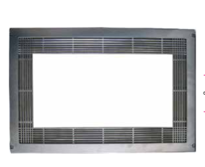 Marco de microondas efecto inox 600 x 400
