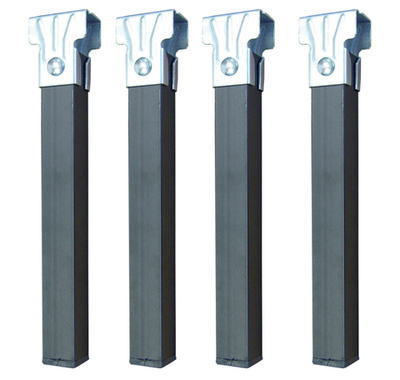  juego 4 patas somier  30 x 30 Negro sin rueda (81402-B)