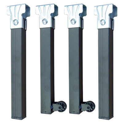 juego 4 patas somier  30 x 30 Negro con rueda (81412A))