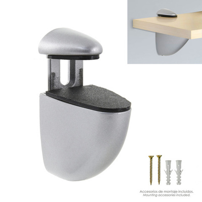 Soporte Pelicano Regulable Para Estante 1 / 20 mm. Cromo