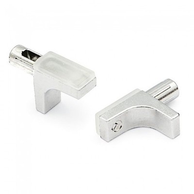 Portaestante  Cristal Niquelado con pivote de 5mm  (24.Ud.)