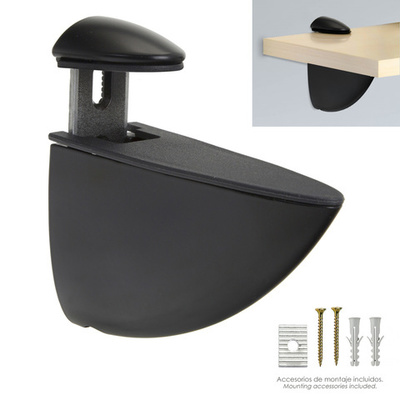 Soporte Pelicano Regulable Para Estante 1 / 35 mm. Negro 