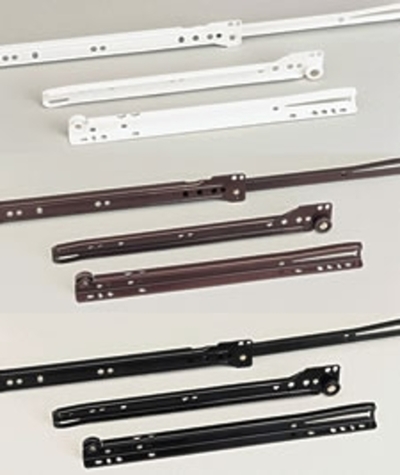 Guia cajon metalica seleccione medida y color (250, 300, 350, 400,450, 500, 550, 600 y 800mm), (blanco, Marron y Gris