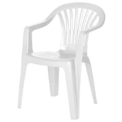 08330017 Silla Resina Monobloc Respaldo Bajo Blanca Altea