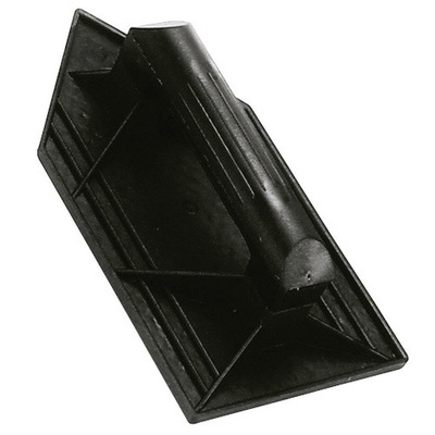 Talocha Plastico Punta Mango Redondo 26x14 cm. Negro Con Alveolos