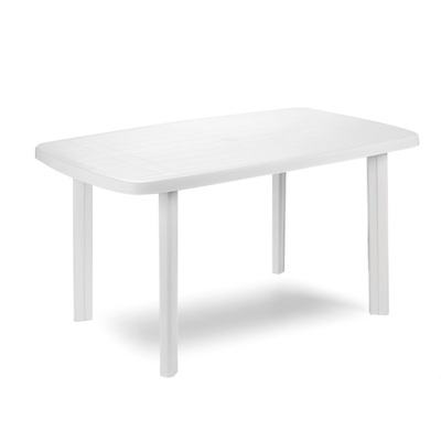 MESA RESINA BLANCA 140X 90 x 72CM ideal para 6 personas