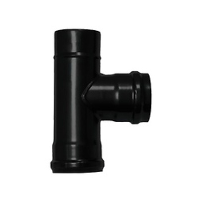 22013150 TE ESTUFA PELLET VITRIFICADA Ø80 MM 90° 