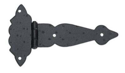 BISAGRA 100X80 M/M. forjado negro con relieves