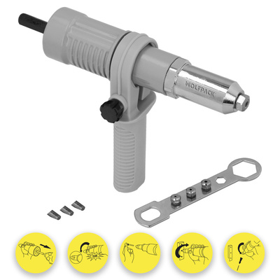 Kit Remachadora Para Taladro Adaptador para remaches.