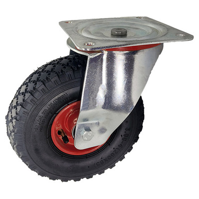 Ruedas neumaticas  PLACA con horquilla diametro 260