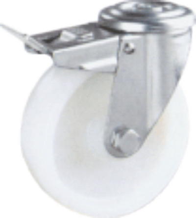 R. NYLON/POLIURETANO AGUJERO PASANTE FRENO INOX diametro 80