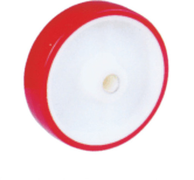 Rueda Nylon con banda poliuretano 80, 100, 125, 160, 200mm roja