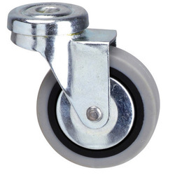 Rueda con soporte giratorio de acero estampado 10/02L15