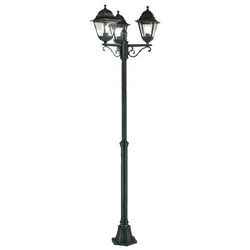 Farol jardin papillon con columna 3 faroles 2M