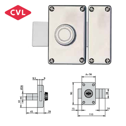 03161277 CERROJO CVL 1988/1 HE 56 Cil.Ø26mm