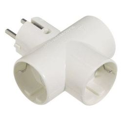 19110045 Adaptador Triple Schuko 16a 250v