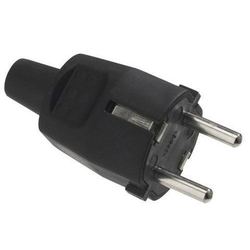 Clavija Toma Tierra Goma 4,8mm Negro (Industrial)