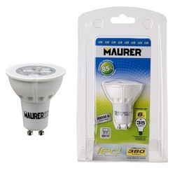 Bombilla Led Dicroica GU10 6 W. - 35 W. Lumenes 420 Luz fria.