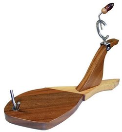 SOPORTE JAMONERO JAMON INOX PATA MADERA