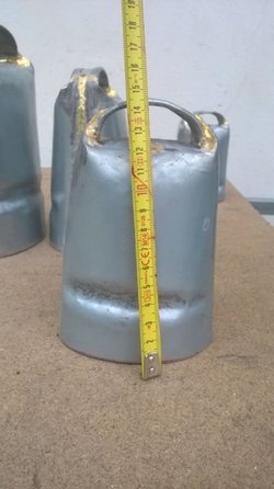 Cencerro  Chapa Galvanizada en Caliente 13 cm.