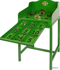 71755 MESA JUEGO RANA METALICO 51X51X116 CMS