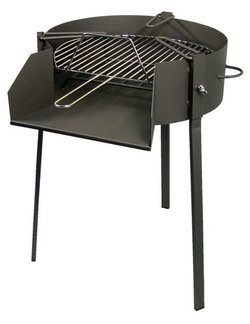 Barbacoa redonda con soporte paellero/PARRILLA ZINADAØ40X75