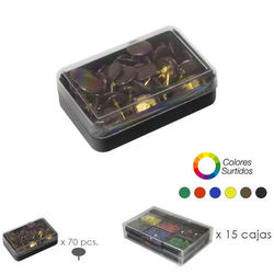 Chinchetas Colores Surtidos (Caja 70 Unidades)
