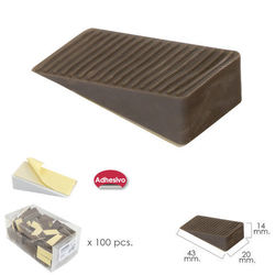 Cuña Puerta Plastico Marrón 43x20x14 (alt.) mm