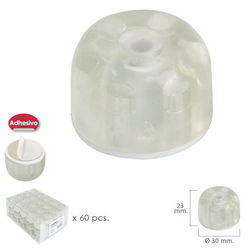 Tope Puerta Plastico Transparente ø 30 mm. x 23 mm. (Alt)